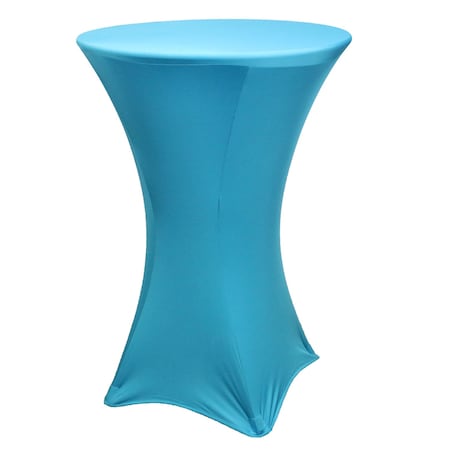 Atlas Commercial Products Spandex Fitted Stretch Table Cover for 30" Cocktail Table, Turquoise SP-CTC-14